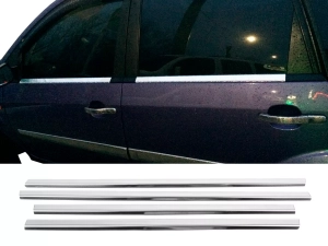 Хром нижні молдинги вікон Ford Fiesta Mk6 (02-08) 5D - Carmos