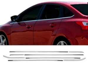 Хром нижні молдинги вікон Ford Focus III (C346; 11-18) Седан - Carmos