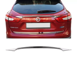 Хром накладка над номером Nissan Qashqai II (J11; 14-21) - Carmos