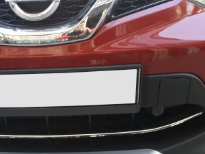 Хром на передний бампер Nissan Qashqai II (J11; 14-17) - Carmos 3