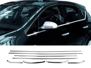 Хром нижние молдинги окон Opel Astra J (09-15) 5D Htb - Carmos