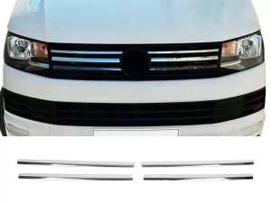 Хром накладки на решётку VW T6 (15-19) - Carmos (4 шт)