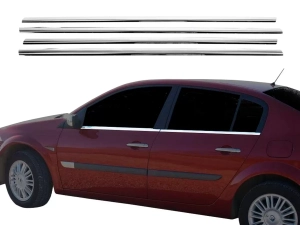 Хром нижні молдинги вікон Renault Megane II (03-09) Седан - Carmos