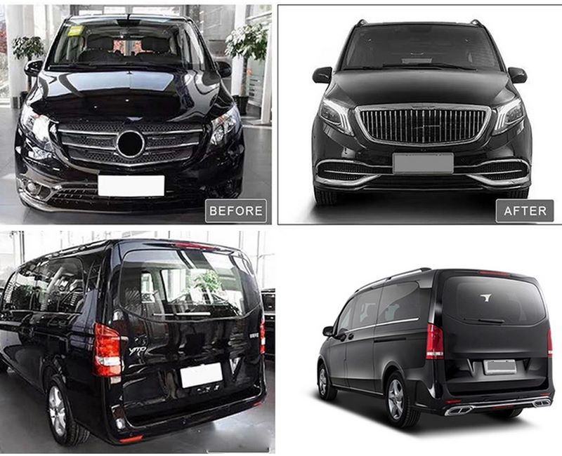 До и после Maybach обвеса MERCEDES Vito W447