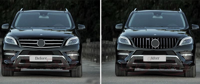 Сравнение до и после GT решётки MERCEDES ML W166