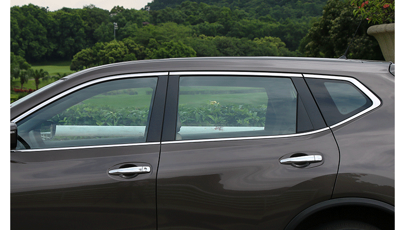 Хром молдинги дверних стійок Nissan X-Trail T32