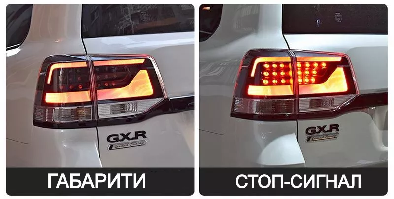 LED габарити та стоп-сигнал ліхтарів задніх Executive Black Toyota Land Cruiser 200 (2016-2021) LED габарити та стоп-сигнал ліхтарів задніх Executive Black Toyota Land Cruiser 200 (2016-2021)