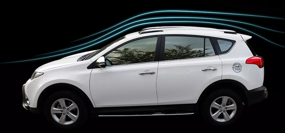 Аэродинамические свойства OEM рейлингов Toyota Rav4 IV (XA40; 2013-2018)