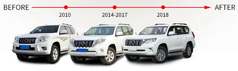 До и после обновления TOYOTA Prado J150 (2009-2017) до 2018